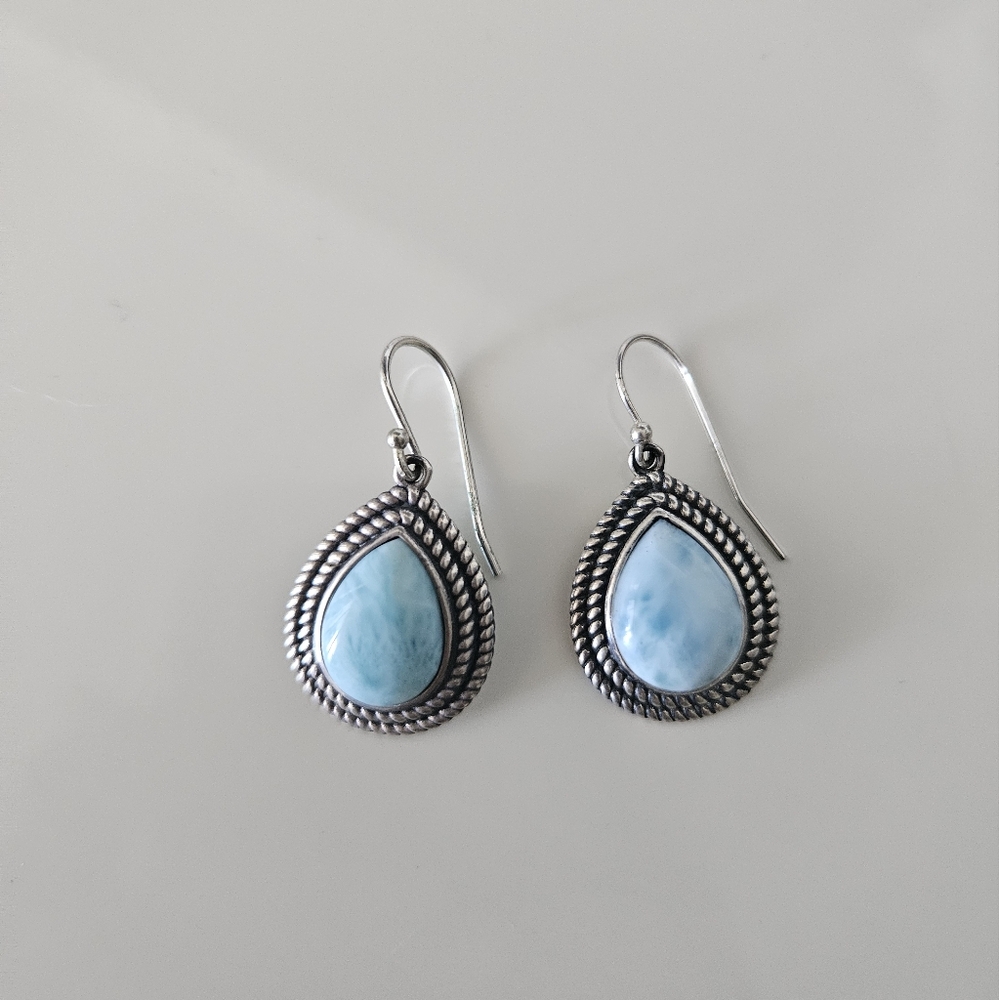 Larimar dangle earrings